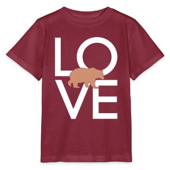 Bear - Stanley/Stella MINI CREATOR Kids’ T-Shirt - burgundy - Front - Kain (125cm)