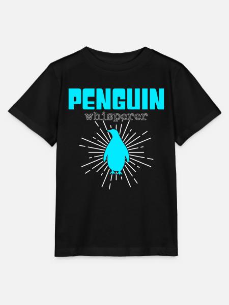 Pinguin Flüsterer - Stanley/Stella Kinder T-Shirt MINI CREATOR  - Schwarz
