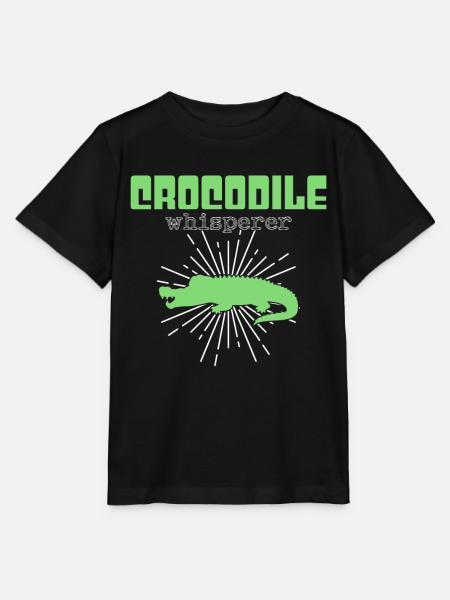 Krokodil Flüsterer - Stanley/Stella Kinder T-Shirt MINI CREATOR  - Schwarz