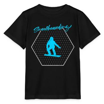 Snowboarding - Stanley/Stella Kinder T-Shirt MINI CREATOR  - Schwarz - Vorne - Mikhail (115cm)