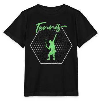 Tennis - T-shirt bio MINI CREATOR Stanley/Stella Enfant - noir - Devant - Mikhail (115cm)