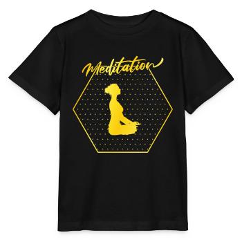 Meditation - Stanley/Stella MINI CREATOR Kids’ T-Shirt - black - Front - Mikhail (115cm)