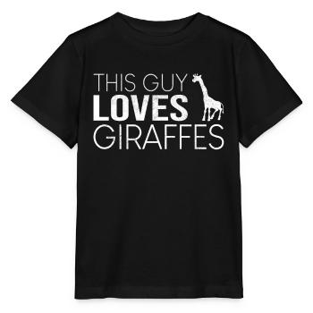Type Giraffe Saying - Stanley/Stella MINI CREATOR Kids’ T-Shirt - black - Front - Mikhail (115cm)