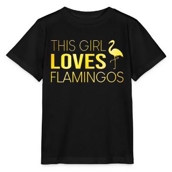 Mädchen Flamingo Spruch - Stanley/Stella Kinder T-Shirt MINI CREATOR  - Schwarz - Vorne - Mikhail (115cm)