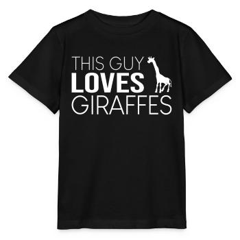 Type Giraffe Saying - Stanley/Stella MINI CREATOR Kids’ T-Shirt - black - Front - Mikhail (115cm)