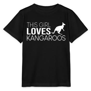 Girl Kangaroo Saying - Stanley/Stella MINI CREATOR Kids’ T-Shirt - black - Front - Mikhail (115cm)