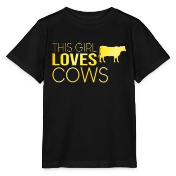 Dicton de la vache fille - T-shirt bio MINI CREATOR Stanley/Stella Enfant - noir - Devant - Mikhail (115cm)