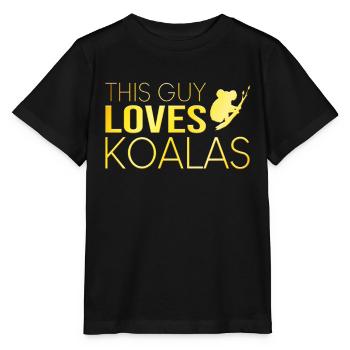 Type Koala Saying - Stanley/Stella MINI CREATOR Kids’ T-Shirt - black - Front - Mikhail (115cm)