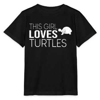 Mädchen Schildkröte Spruch - Stanley/Stella Kinder T-Shirt MINI CREATOR  - Schwarz - Vorne - Mikhail (115cm)