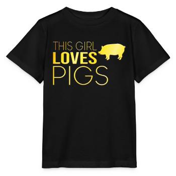 Dicton de cochon fille - T-shirt bio MINI CREATOR Stanley/Stella Enfant - noir - Devant - Mikhail (115cm)