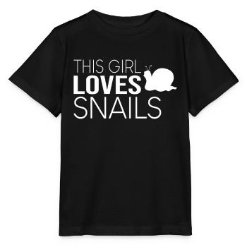 Mädchen Schnecke Spruch - Stanley/Stella Kinder T-Shirt MINI CREATOR  - Schwarz - Vorne - Mikhail (115cm)