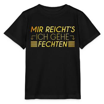 Fechten Spruch - Stanley/Stella Kinder T-Shirt MINI CREATOR  - Schwarz - Vorne - Mikhail (115cm)