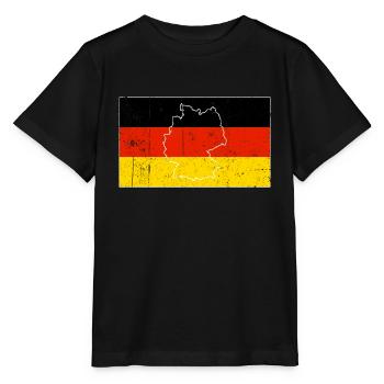 Germany Flag - Stanley/Stella MINI CREATOR Kids’ T-Shirt - black - Front - Mikhail (115cm)