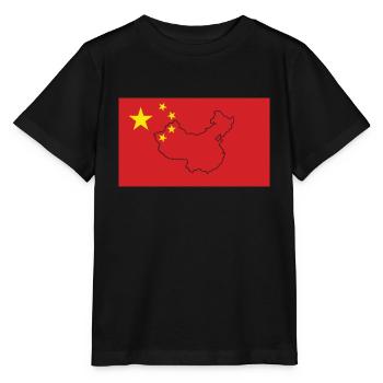 Drapeau de la Chine - T-shirt bio MINI CREATOR Stanley/Stella Enfant - noir - Devant - Mikhail (115cm)