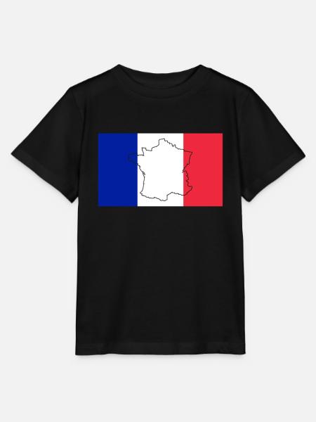 Frankreich Flagge - Stanley/Stella Kinder T-Shirt MINI CREATOR  - Schwarz