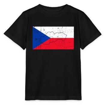 Tschechien Flagge - Stanley/Stella Kinder T-Shirt MINI CREATOR  - Schwarz - Vorne - Mikhail (115cm)