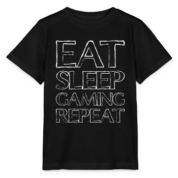 Eating Sleep Gambling - Stanley/Stella MINI CREATOR Kids’ T-Shirt - black - Front - Mikhail (115cm)