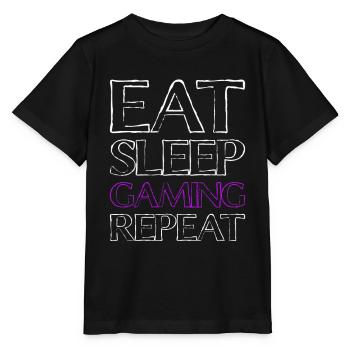 Eating Sleep Gambling - Stanley/Stella MINI CREATOR Kids’ T-Shirt - black - Front - Mikhail (115cm)