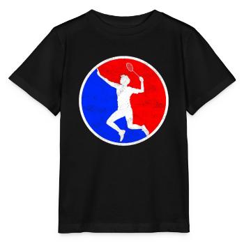 Badminton Logo - Stanley/Stella Kinder T-Shirt MINI CREATOR  - Schwarz - Vorne - Mikhail (115cm)