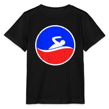 Schwimmen Logo - Stanley/Stella Kinder T-Shirt MINI CREATOR  - Schwarz - Vorne - Mikhail (115cm)