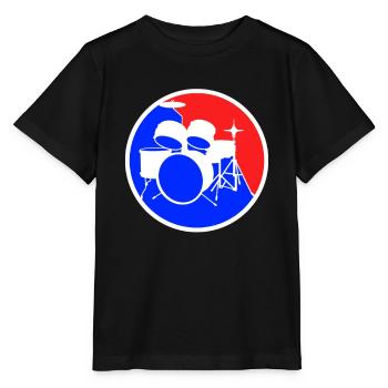 Schlagzeug Logo - Stanley/Stella Kinder T-Shirt MINI CREATOR  - Schwarz - Vorne - Mikhail (115cm)
