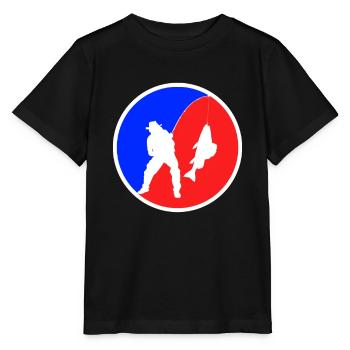 Angeln Logo - Stanley/Stella Kinder T-Shirt MINI CREATOR  - Schwarz - Vorne - Mikhail (115cm)