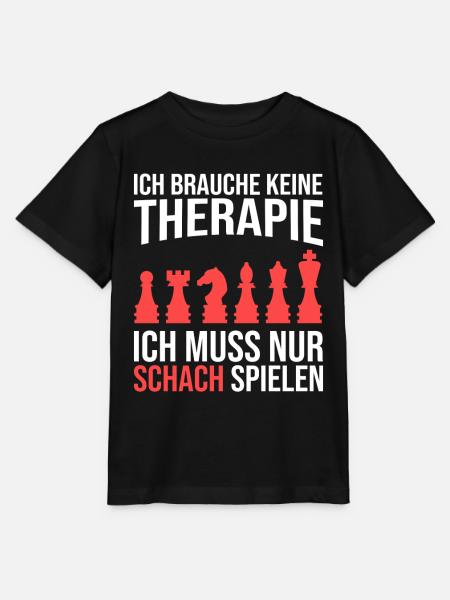 Schach Therapie Spruch - Stanley/Stella Kinder T-Shirt MINI CREATOR  - Schwarz