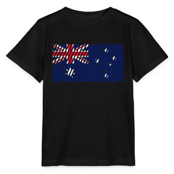 Australian Flag - Stanley/Stella MINI CREATOR Kids’ T-Shirt - black - Front - Mikhail (115cm)