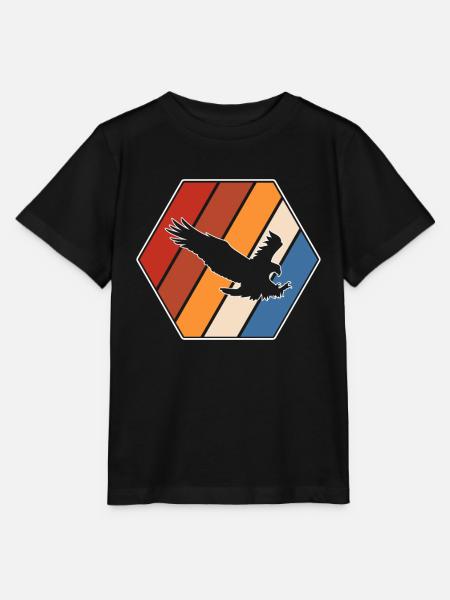 Adler Retro - Stanley/Stella Kinder T-Shirt MINI CREATOR  - Schwarz