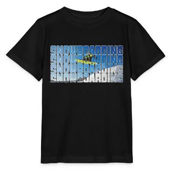 snowboarding - Stanley/Stella Kinder T-Shirt MINI CREATOR  - Schwarz - Vorne - Mikhail (115cm)