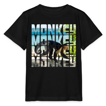 Singe - T-shirt bio MINI CREATOR Stanley/Stella Enfant - noir - Devant - Mikhail (115cm)