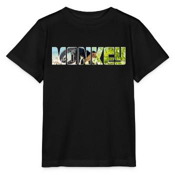 Singe - T-shirt bio MINI CREATOR Stanley/Stella Enfant - noir - Devant - Mikhail (115cm)