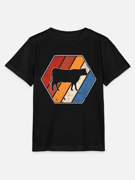 Rind Retro - Stanley/Stella Kinder T-Shirt MINI CREATOR - Schwarz