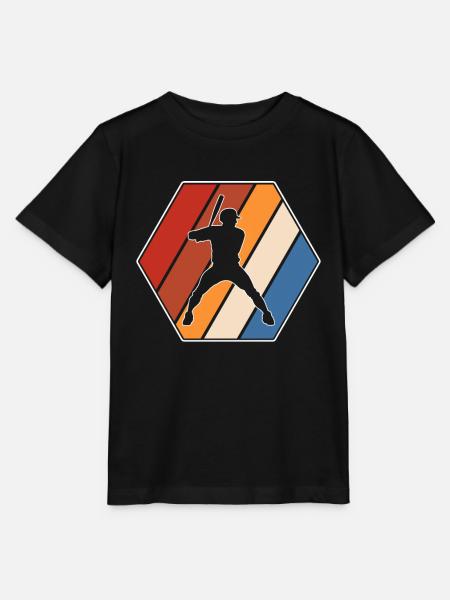 Baseball Retro - Stanley/Stella Kinder T-Shirt MINI CREATOR - Schwarz