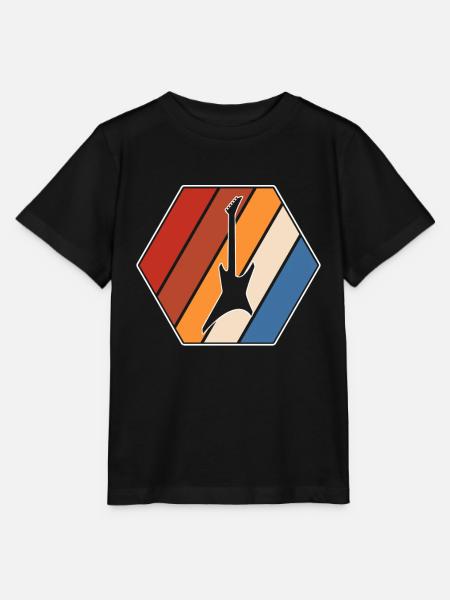 E Gitarre Retro - Stanley/Stella Kinder T-Shirt MINI CREATOR - Schwarz
