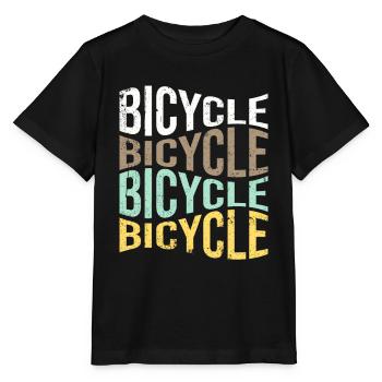 Bicyclette - T-shirt bio MINI CREATOR Stanley/Stella Enfant - noir - Devant - Mikhail (115cm)