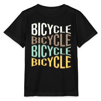 Bicyclette - T-shirt bio MINI CREATOR Stanley/Stella Enfant - noir - Devant - Mikhail (115cm)
