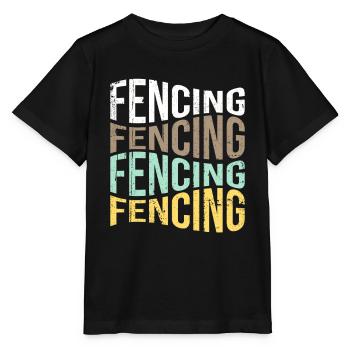 Fencing - Stanley/Stella MINI CREATOR Kids’ T-Shirt - black - Front - Mikhail (115cm)