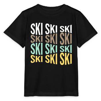 ski - T-shirt bio MINI CREATOR Stanley/Stella Enfant - noir - Devant - Mikhail (115cm)