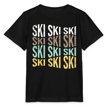 ski - T-shirt bio MINI CREATOR Stanley/Stella Enfant - noir - Devant - Mikhail (115cm)