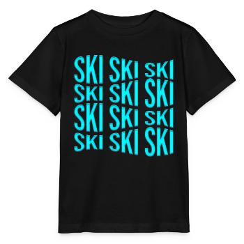 ski - T-shirt bio MINI CREATOR Stanley/Stella Enfant - noir - Devant - Mikhail (115cm)