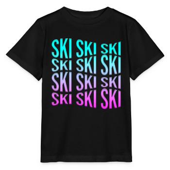 ski - T-shirt bio MINI CREATOR Stanley/Stella Enfant - noir - Devant - Mikhail (115cm)