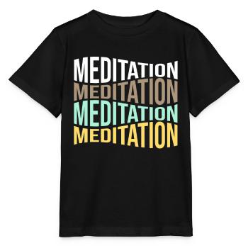 meditation - Stanley/Stella Kinder T-Shirt MINI CREATOR  - Schwarz - Vorne - Mikhail (115cm)