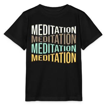meditation - Stanley/Stella Kinder T-Shirt MINI CREATOR  - Schwarz - Vorne - Mikhail (115cm)
