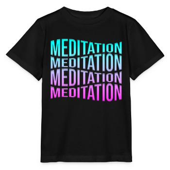 meditation - Stanley/Stella Kinder T-Shirt MINI CREATOR  - Schwarz - Vorne - Mikhail (115cm)