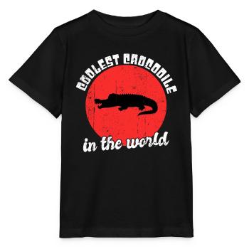 Cool crocodile saying - Stanley/Stella MINI CREATOR Kids’ T-Shirt - black - Front - Mikhail (115cm)