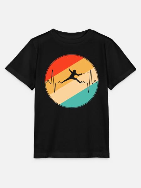 Fechten Retro Herzschlag - Stanley/Stella Kinder T-Shirt MINI CREATOR - Schwarz