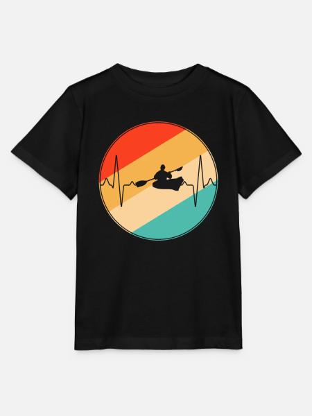 kayak retro herzschlag - Stanley/Stella Kinder T-Shirt MINI CREATOR  - Schwarz