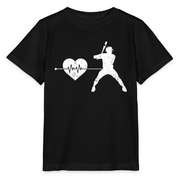 Battements de cœur de baseball - T-shirt bio MINI CREATOR Stanley/Stella Enfant - noir - Devant - Mikhail (115cm)