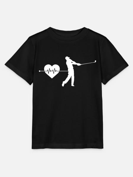 Golf Herzschlag - Stanley/Stella Kinder T-Shirt MINI CREATOR - Schwarz